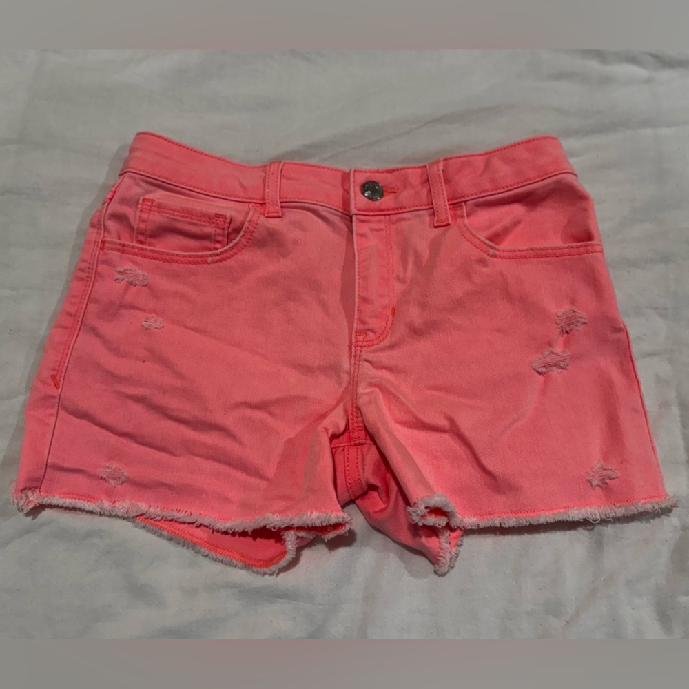 GAP Coral Pink Denim Shorts Girls 16